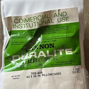Canon Duralite Percale Pillowcases in Green and White